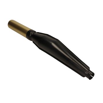 Exhaust cross silencer 32mm connection with bracket (expansion) black/gold Jamarcol moped universal Kreidler/Zundapp/Puch