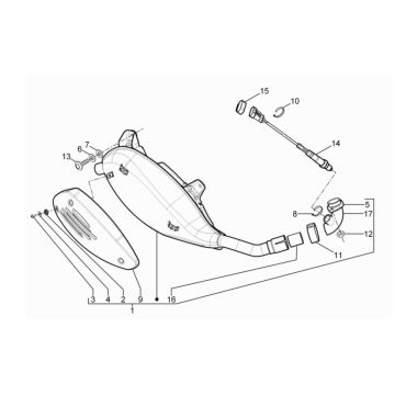 Exhaust Vespa GTV 250 4T 4V IE