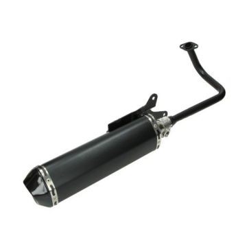 Exhaust China GY6 50 4-stroke AGM/BTC/Znen/GY6 (oval model Akrapovic) black Jamarcol