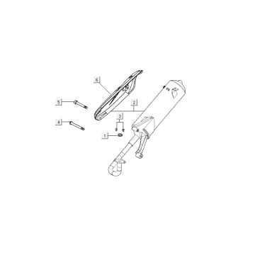 Exhaust Kymco Agility 12" 50 4T AC silver