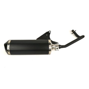 Exhaust Vespa 4-stroke 2V LX / LXV S / Primavera / Sprint black oval (model Akrapovic) Jamarcol
