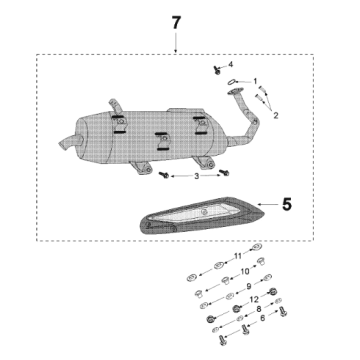 Uitlaat Peugeot Tweet 125 E3 2010-2013