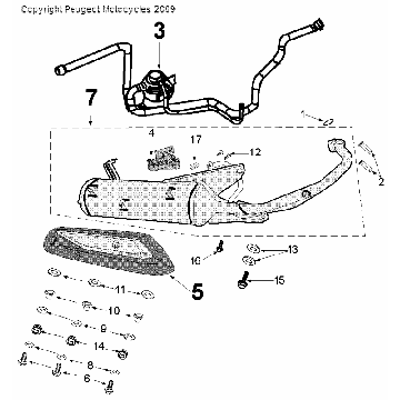 Exhaust Peugeot Tweet old white