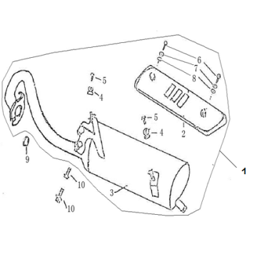 Exhaust Vom Bella Retro light blue