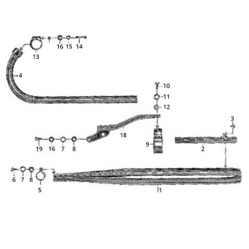 Zundapp C50 Sport 517-21L0 exhaust