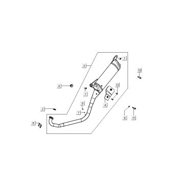Exhaust Kymco MXU 50 2T AC