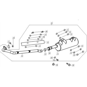 Exhaust muffler Kymco MXU 300R
