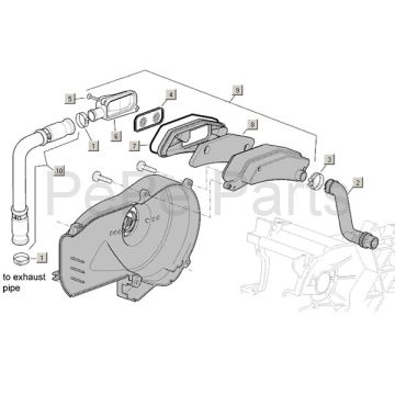 Air diaphragm Aprilia Mojito Custom 50 2T AC (Piaggio engine) 2004-2010