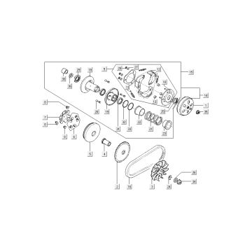 variatorcoupling Kymco Super8 4-stroke from 2009 black