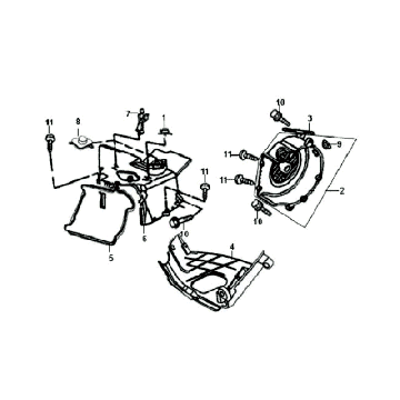 Ventilation cover Sym Orbit (BU289) blue