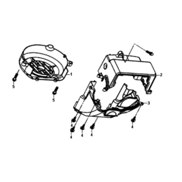 Ventilation housing Sym Fiddle II euro4 (WH-006) White