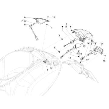 Rear Light Vespa Sprint 4-Stroke 3-Valve (Euro4 Injection IGET)