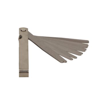 Universal feeler gauge 20 sheets, metal 0.05-1.00 mm 0.002-0.040 inch