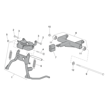 Footrest Aprilia SR 50 H2O ie+carb 2004-2009