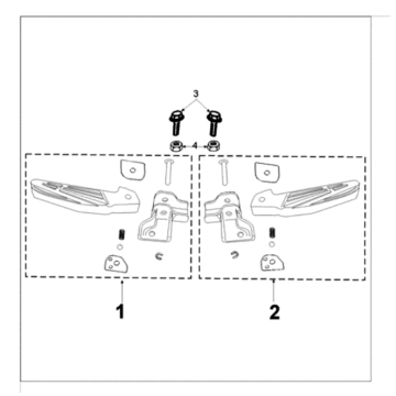 Voetsteun Peugeot Tweet 125 E3 2010-2013