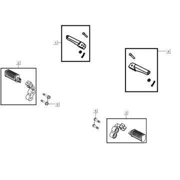 Footrests Kymco K-Pipe 125cc