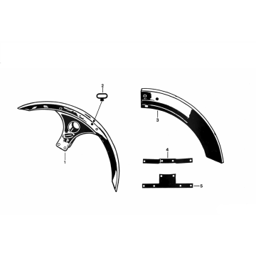 Front Fender - Rear Fender Zundapp KS 50 530-010, 011, 012, 014 and 500