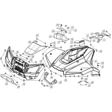 Front covers Kymco MXU 300R