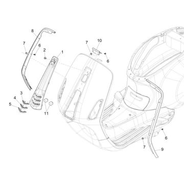 Frame Vespa Sprint metallic green 341/a