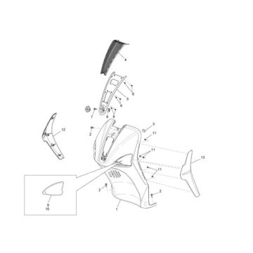 Front cover Piaggio Liberty 4-stroke