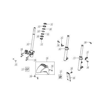 front brake-mudguard Kymco Sento 4-stroke Pink