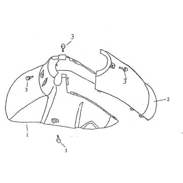 Front fender Turbo RG50 dark blue