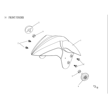 Front fender AGM Venom black