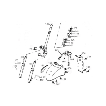 Front Fork Mudguard AGM New Flash creme