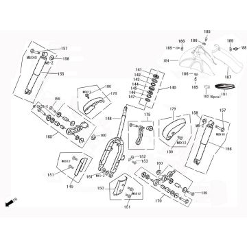 Front Fork-Mudguard AGM Retro Extra matt white