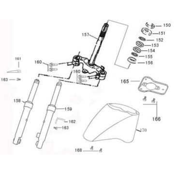 Front Fork Fender Senzo SP white