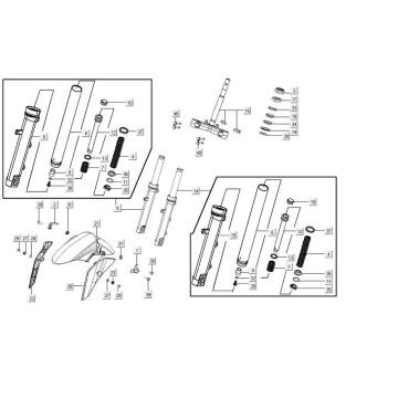 front fork AGILITY 16+ 4T 125 Matte Metallic Silver