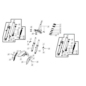 front fork AGILITY 16+ 4T 200i Matte Metallic Light Blue