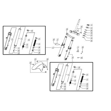 front fork AGILITY CITY 16 4T 125