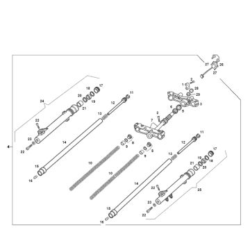 Front fork Derbi Senda R old model