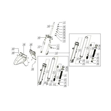 Front Fork Kymco Like 200i White