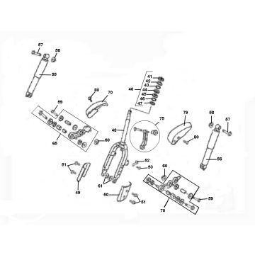 Front fork Neco Borsalino Uno 4-stroke