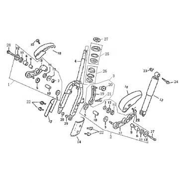 Front fork Senzo Retro GT2 light blue