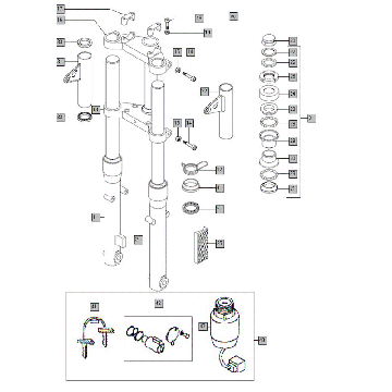 Voorvork Tomos FLEXER XL (45KMH) (K8-L0)