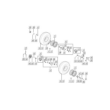Front wheel Kymco MXU 50