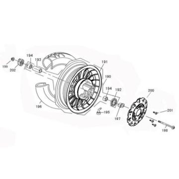 Front wheel AGM SP50 brown