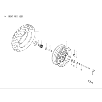 Front wheel AGM Venom black