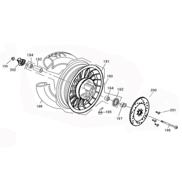 Front wheel Benda Benson matt black