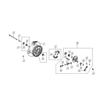 Front wheel Kymco DJ 2-stroke Silver