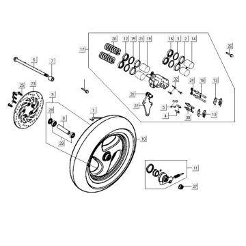 Front wheel Kymco Grand Dink 250cc