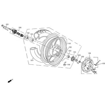 Front wheel Neco Borsalino Oro matt white