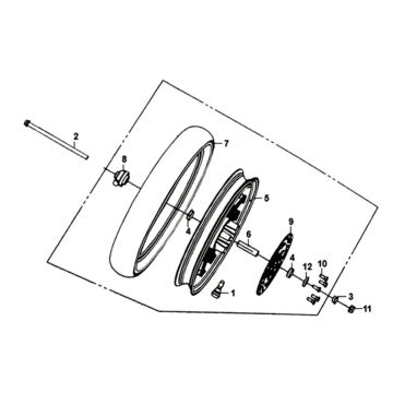 Front wheel Sym Symphony ST euro4