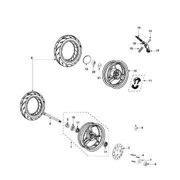 Wheels Peugeot Vivacity 3 4-Stroke