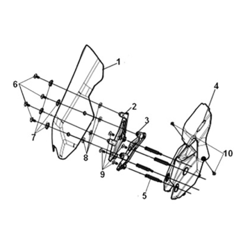 Wind screen Sym ADX 125i ABS+ TCS E5 2023