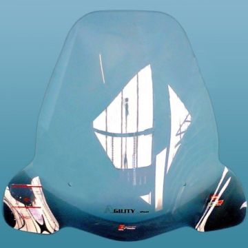 Windshield high clear Kymco Agility 16 inch 50-125-150-200 2008-2013 Faco