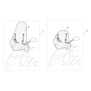 Windshields Aprilia SR 50 H2O ie+carb 2004-2009